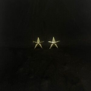 Gold Star Shaped Earrings